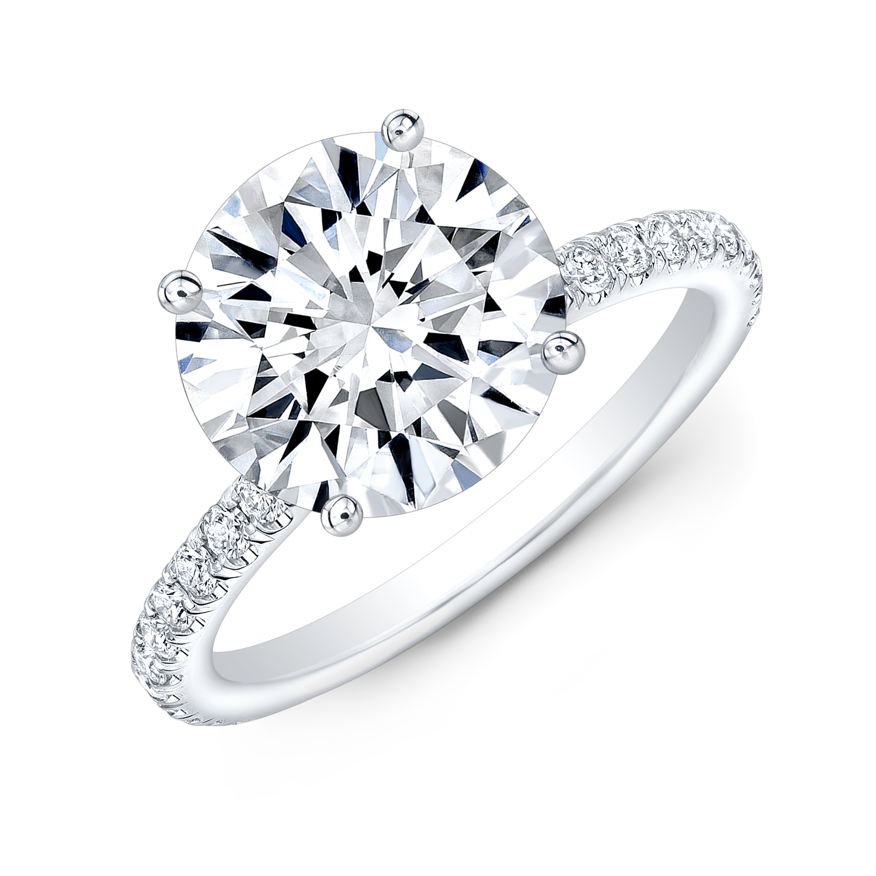 Pavé band diamond ring